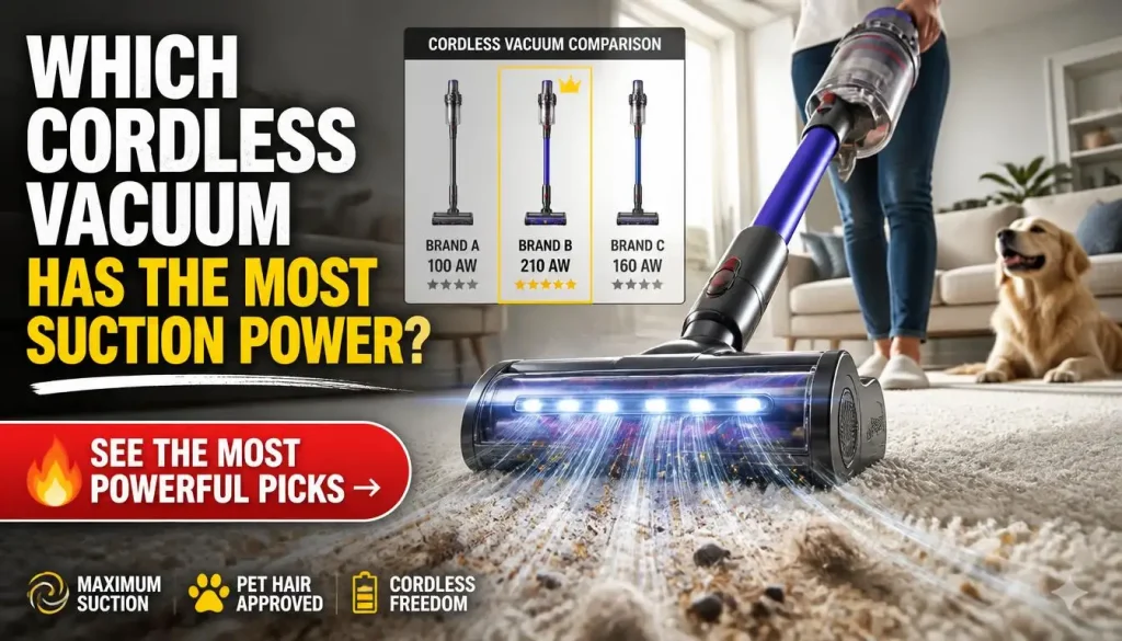 Which Cordless Vacuum Has the Most Suction Power