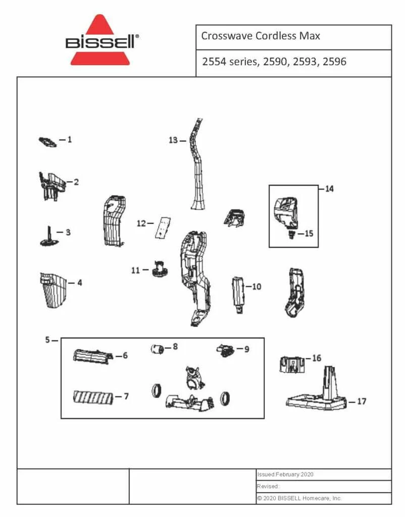 Bissell cordless vacuum internal diagram